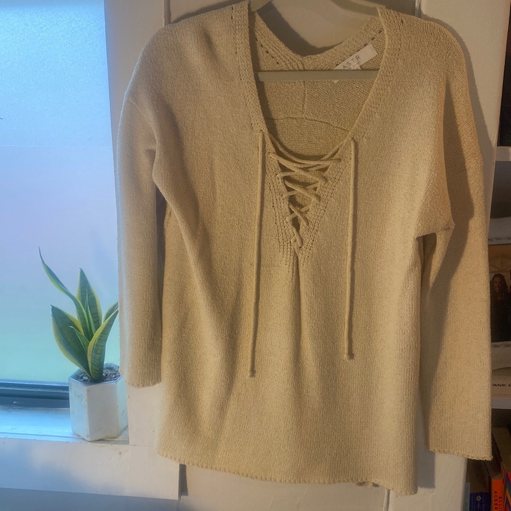 ASTR tie up sweater